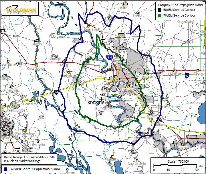 KDDK FM Coverage Map