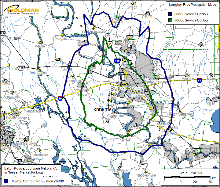 KDDK FM Coverage Map